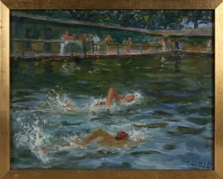 "Pří treningu (dt. Beim Training)" de Emanuel Pryl sur art24