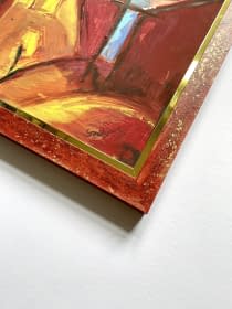 "Piros ház holdfényben/ Rotes Haus im Mondlicht" de Katalin Szabadi sur art24