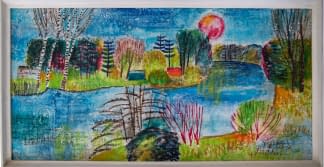 "Orlice u Svinar (dt. Adler (der Fluss) und Svinary)" von Dana Hlobilová auf art24