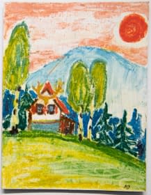 "Haus in den Bergen" by Milena Biblikova on art24