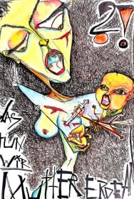 "Was tun wir Mutter Erde an?" by @SpaceSpider on art24