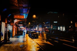 "La pluie le soir sur Genève , Suisse" by Sylvain Blanchoud on art24