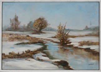 "Kleiner Bach im Winter" de Jan Sklenar sur art24
