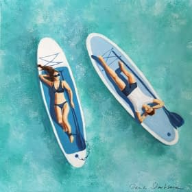 "Paddleboarders" von Daria Startseva auf art24