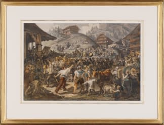 "Steinstossfest auf der Rigi" by Georg Ludwig Vogel on art24