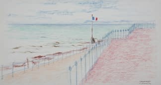 "Hastings - England (mit französischer Flagge)" by František Sembdner on art24