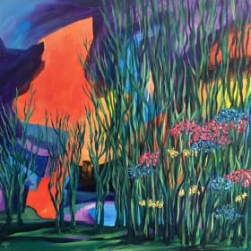 "Hinter dem Blumenwald" by Regula Nef on art24