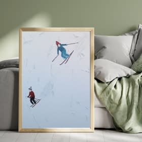 "Skiers on the hill" by Ani Petrosyan on art24