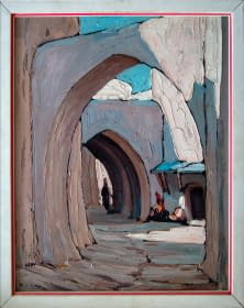 "Dmeir - Piste de Palmyre Syrie (dt. Dmeir/ Ad-Dumair - Weg nach Palmyre Syrien)" by Ch. A. Mangin on art24