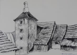 "Pětipsy Zámek (dt. Schloss Fünfhunden)" by František Sembdner on art24