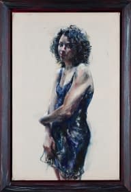 "Nikki (woman in blue dress)" by Sam Drukker on art24