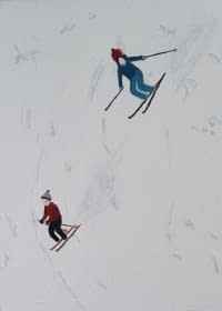 "Skiers on the hill" von Ani Petrosyan auf art24