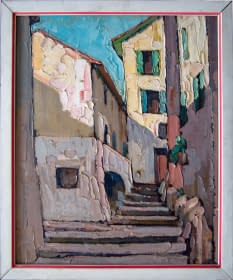 "Menton Vieille rue (dt. alte Gasse in Menton)" by Ch. A. Mangin on art24