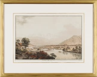"Vue dessinée à Mouri près de Berne" de Johann Ludwig Aberli sur art24