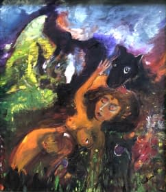 "Töreki alvó lóval/ Eine Ruhende in Törek" by Katalin Szabadi on art24