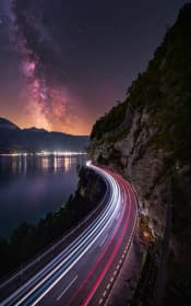 "Milky Way at Lake Thun" von Benjamin Barakat auf art24