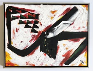 "Zászlót tartó/Flagge haltend" by Attila Orbán on art24