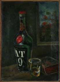 "Stillleben At 9 und Buch" by František Sembdner on art24