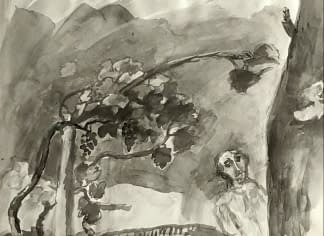 "Lugasban/Das Boskett" de János Giczy sur art24