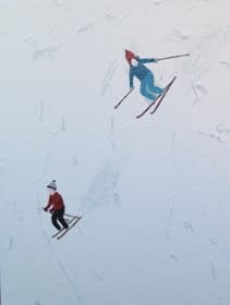"Skiers on the hill" de Ani Petrosyan sur art24