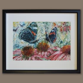 "Butterflies On A Flowering Shrub" by Flavio on art24