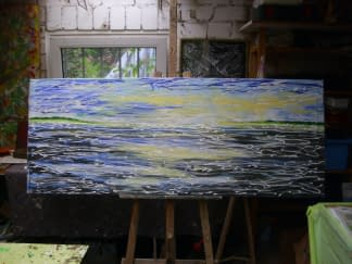 "Abstrakte Landschaft" von Ebba Sakel auf art24