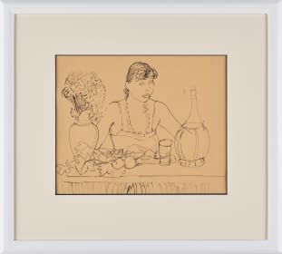 "Frau am Esstisch" von Ignaz Epper auf art24