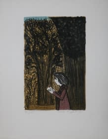 "Lesende (34/100)" by Trude Engelsberger-Drioli on art24