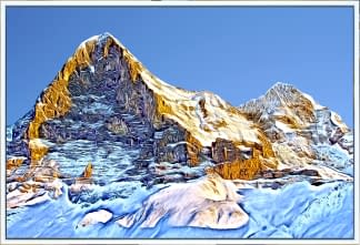 "Eiger / Eigernordwand und Mönch" by Joe Amberg on art24