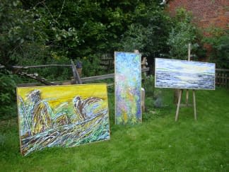 "Abstrakte Landschaft" von Ebba Sakel auf art24