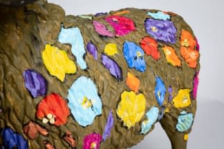 "Der freundlich bunte Widder" by Margot Ressel on art24