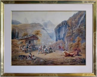 "Die Schwinger im Lauterbrunnental" de Mathias Gabriel Lory sur art24