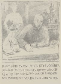 "Selbstbildnis am Zeichentisch mit Frau" by Cuno Amiet on art24