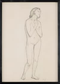 "Aktstudie mit verschränkten Armen" by Stéphanie Guerzoni on art24