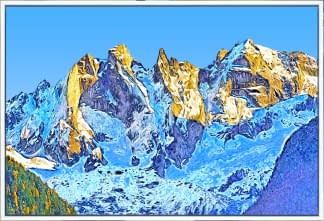 "Scioragruppe im Bergell" by Joe Amberg on art24