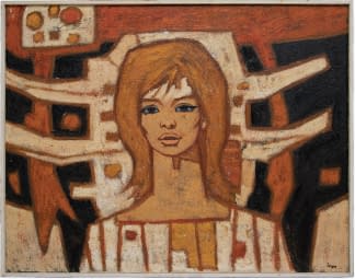 "Dívka se žlutými vlasy” (dt. Mädchen mit den gelben Haaren)" von Ivan (Ivo) Sedliský auf art24