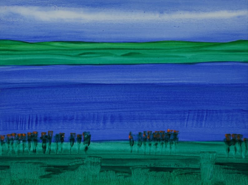 Image 1 of the artwork "Weit von hier ist ein Land voll Friede" by Edith Irving-Sommer on art24