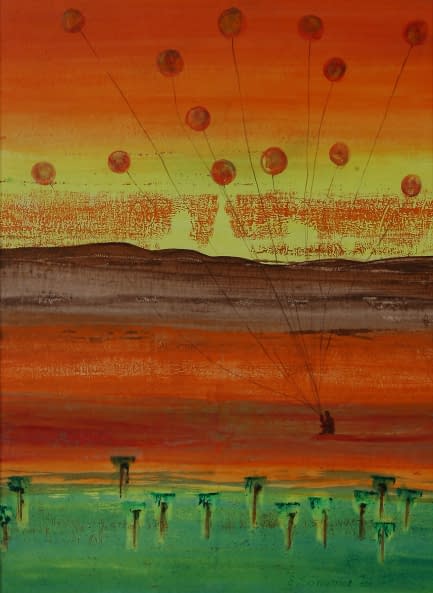 Image 1 of the artwork "Mann mit Luftballon" by Edith Irving-Sommer on art24