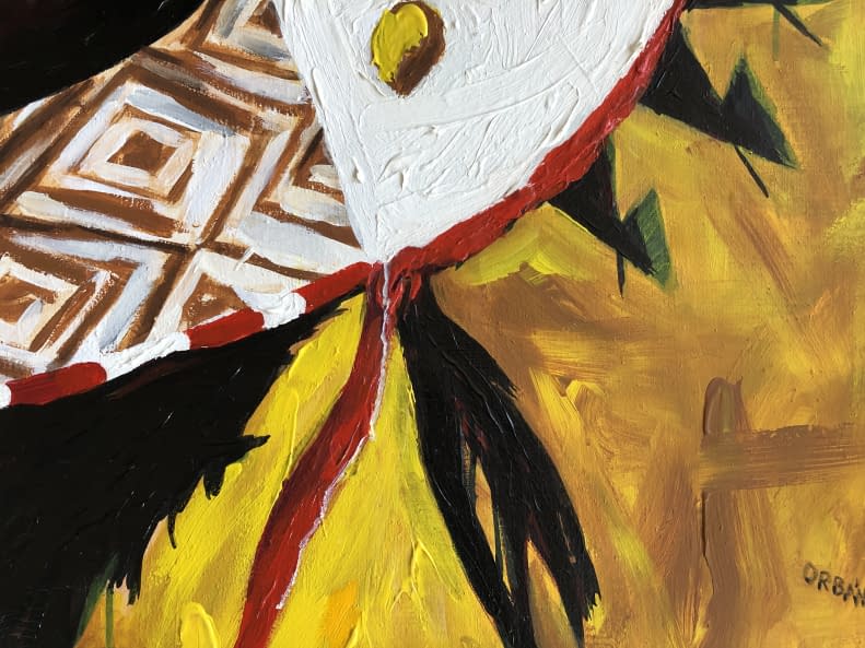 Image 1 of the artwork "Nagy fekvő maszk/ Große Liegende Maske" by Attila Orbán on art24