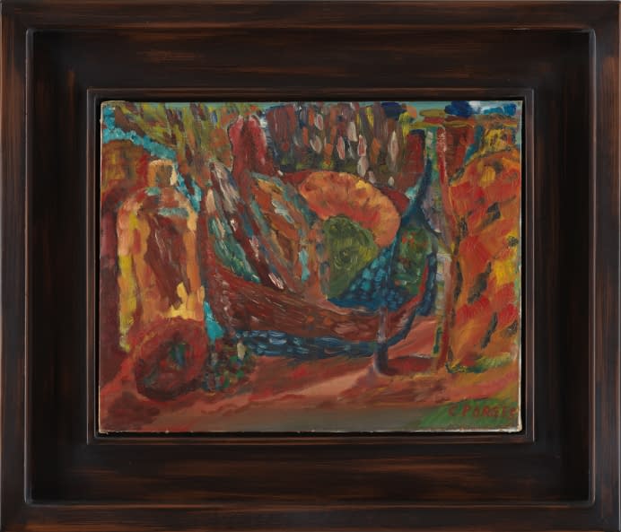 Foto 1 des Kunstwerks "Stillleben mit Flaschen und Früchtekorb" von Clara Porges auf art24