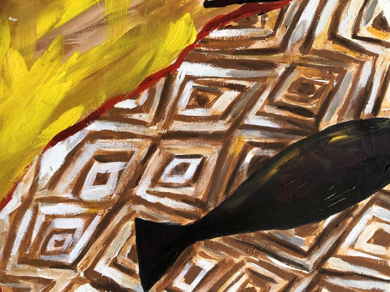 Image 1 of the artwork "Nagy fekvő maszk/ Große Liegende Maske" by Attila Orbán on art24