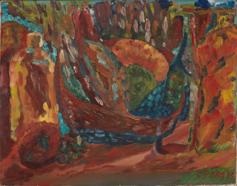 Foto 1 des Kunstwerks "Stillleben mit Flaschen und Früchtekorb" von Clara Porges auf art24