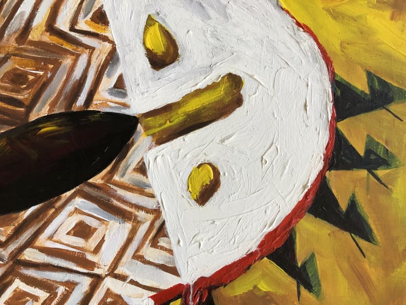 Image 1 of the artwork "Nagy fekvő maszk/ Große Liegende Maske" by Attila Orbán on art24