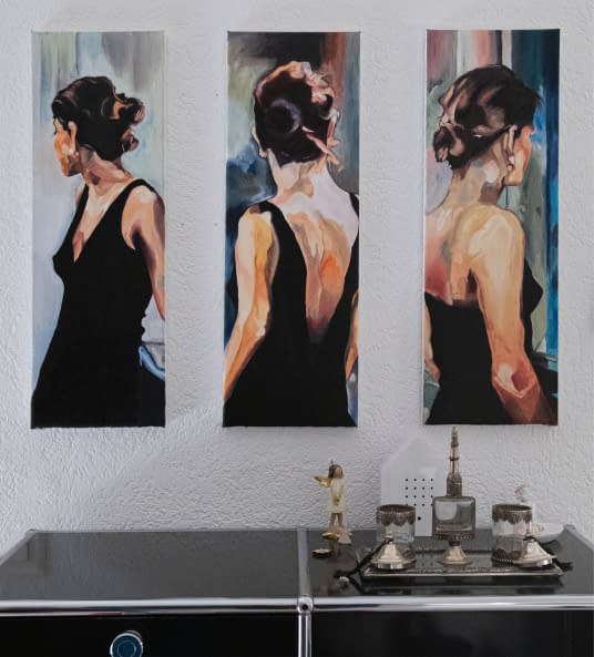 Image 1 of the artwork "Die Frau im schwarzen Kleid" by Christoph Bolt on art24