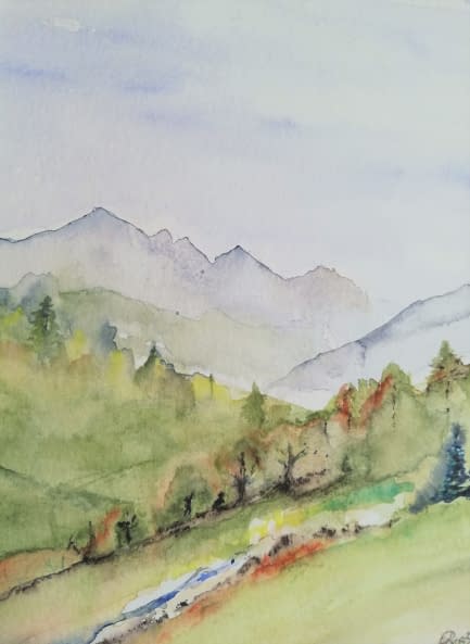 Foto 1 des Kunstwerks "Alpenpanorama" von Angela Roos-Maguire auf art24