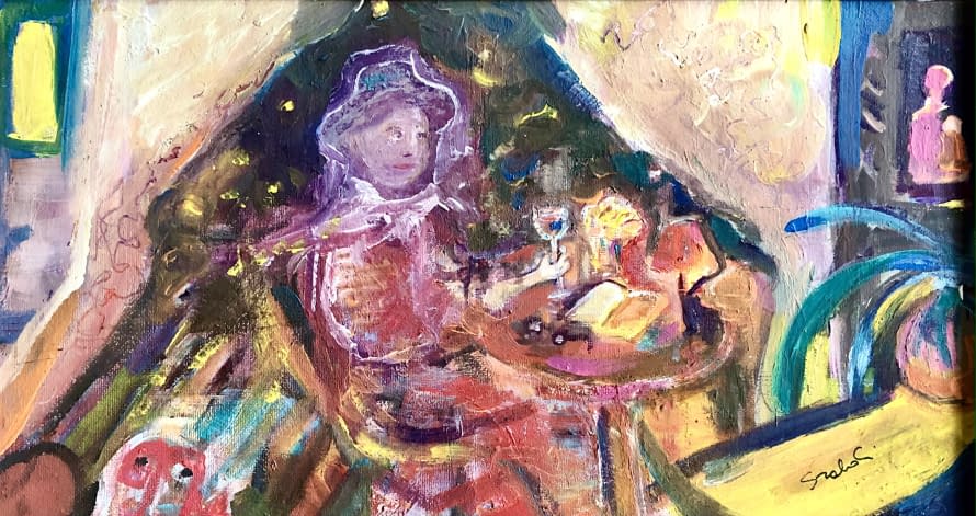 Image 1 of the artwork "Kávéház/Kaffeehaus" by Katalin Szabadi on art24