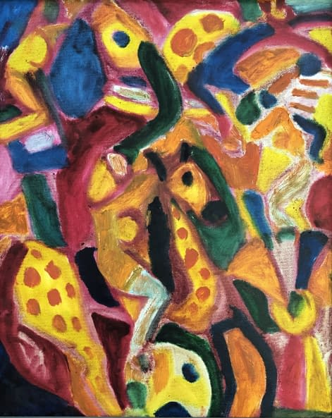 Foto 1 des Kunstwerks "Combfixes nő lovagol / Reiterin in Strumpfhosen" von Pasaréti Csepeli Varró Németh Miklós auf art24