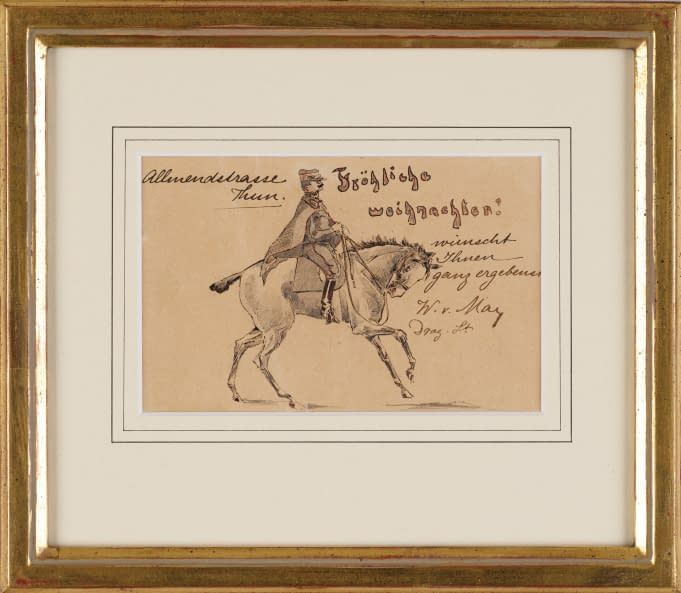 Image 1 of the artwork "Reiterstudie (Postkarte)" by Walther von May on art24