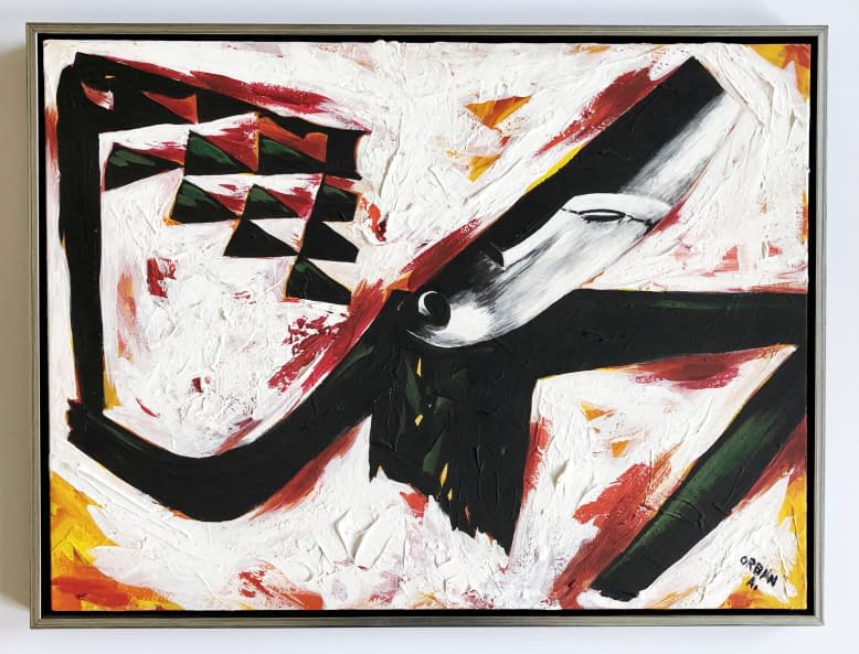 Foto 1 des Kunstwerks "Zászlót tartó/Flagge haltend" von Attila Orbán auf art24