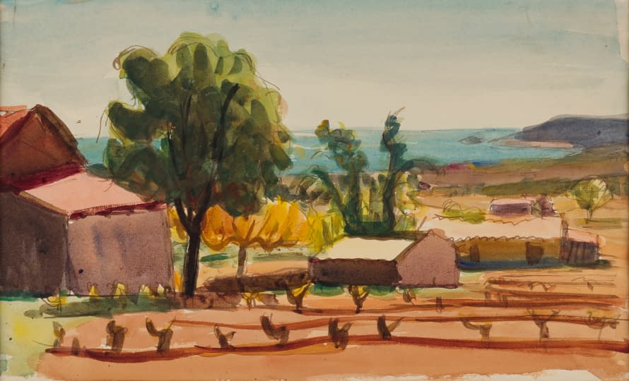 Foto 1 des Kunstwerks "Rebberg und See" von Ignaz Epper auf art24